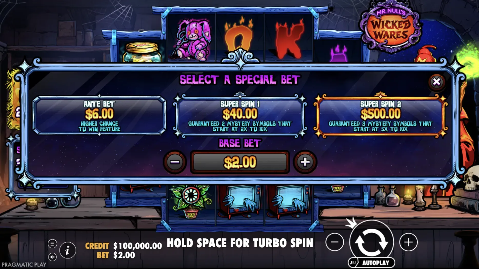 slot machine Mr Null’s Wicked Wares